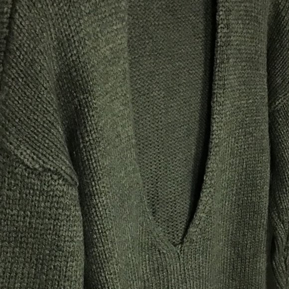 ASOS Open Back Knitted Roll Neck Green Sweater - Picture 7 of 10